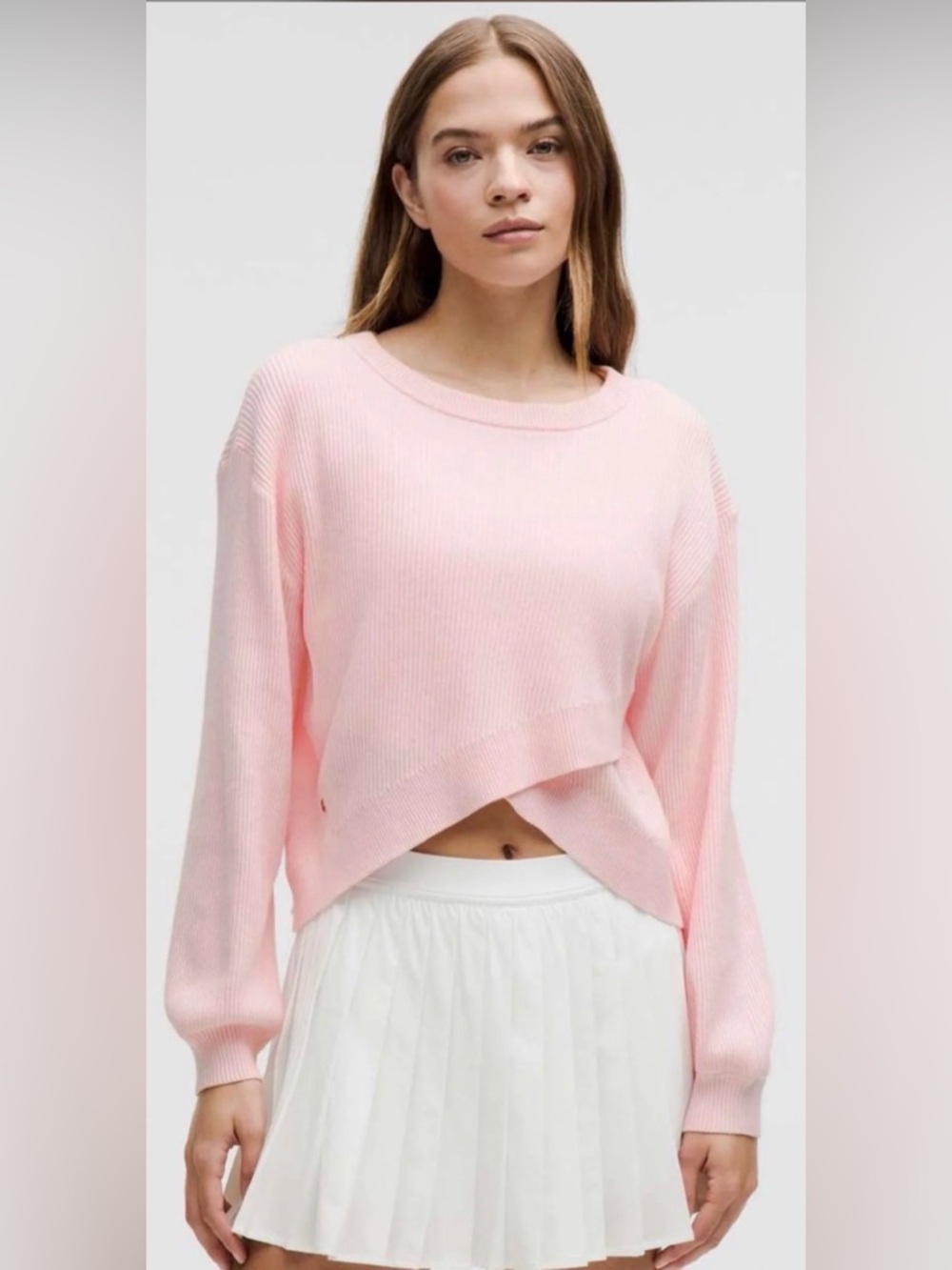 Lululemon Reversible Crossover Sweater Strawberry Milkshake Pink XS Balletcore